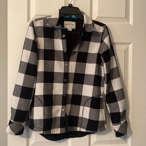 Orvis Black and Gray Checkered Shirt